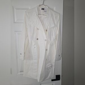 New York & Company White Trench Coat
